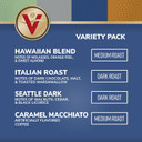 Victor Allen'S Coffee Variety Pack (Kona Blend, Italian Roast, Seattle Dark, Caramel Macchiato), 96 Count, Single Serve Coffee Pods For Keurig K-Cup Brewers
