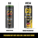 Jocko Go Energy Drink - Keto, Vitamin B12, Vitamin B6, Electrolytes, L Theanine, Magnesium- All Natural Energy Boost, Sugar Free Nootropic Monk Fruit Blend - 12 Pack (Mango Passionfruit)