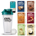 Keto Chow Essentials Kit - Keto Meal Replacement Shake Powder - Nutritionally Complete - Low Carb Shakes - Delicious Easy Meal Substitute - Protein Rich Keto Food You Choose The Fat - Single Meal Samples
