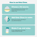 Keto Chow Mocha | Keto Meal Replacement Shake | Nutritionally Complete | Low Carb | Delicious Easy Meal Substitute | You Choose The Fat | 21 Meal Bulk Pack