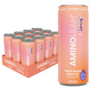 Aminolean X Loverboy Peach Bellini Energy Drink  Sugar Free Anytime Energy With Natural Caffeine & Vegan Amino Acids For No Jitters, Tingles, Or Crash, 12 Pack