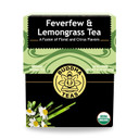 Buddha Teas - Feverfew & Lemongrass - Organic Herbal Tea - For Cognitive Balance & Overall Health - With Essential Minerals & Vitamins - Caffeine Free - 100% Kosher & Non-Gmo - 18 Tea Bags (Pack Of 1)
