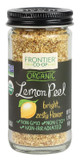 Frontier Co-Op Organic Lemon Peel, 1.70-Ounce Jar, Bright Zesty Lemon Peel For Tea, Baking, Marinades & Rubs