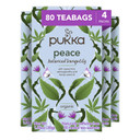 Pukka Organic Tea Bags, Peace Herbal Tea With Spearmint, Ashwagandha, And Hemp Seed Oil, Perfect For Balanced Tranquility, 80 Total Tea Bags (20Ct - Pack Of 4)