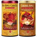 The Republic Of Tea  Limited-Edition Fall Apple Teas - Hot Apple Cider And Caramel Apple Herbal Tea Bundle  36 Count Tea Bags Each
