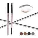 Music Flower Eyebrow Pencil Double Ended, Waterproof Natural Brow Enhancing Pen, Long lasting Eye Makeup, Pack of 1, BlackBlack