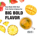 Tiesta Tea - Fruity Paradise | Strawberry Pineapple Green Tea | Premium Loose Leaf Tea Blend | Medium Caffeinated Green Tea | Make Hot Or Iced Tea & Brews Up To 200 Cups - 16Oz Resealable Bulk Pouch