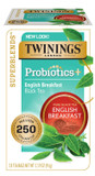 Twinings Superblends Probiotics+ English Breakfast Black Tea, 250 Million Cfus Per Cup, 18 Tea Bags (Pack Of 6), Enjoy Hot Or Iced