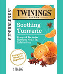 Twinings Superblends Soothing Turmeric Orange & Star Anise Flavoured Herbal Tea Caffeine-Free, 18 Tea Bags (Pack Of 6), Enjoy Hot Or Iced