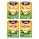 Yogi Tea Green Tea Pure Green Tea - 16 Tea Bags Per Pack (4 Packs) - Organic Green Tea - Supports Overall Health & Provides Antioxidants - Made From Organic Green Tea Leaf