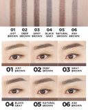 The Saem Artlook Eyebrow Definer Pencil With Spoolie Brush 05 Natural Brown  Long Lasting Eyebrow Pencil For Soft Textured Eyebrow Makeup With Vitamin E - Triangular Pencil05 Natural Brown