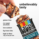 Kind Zero Added Sugar Bars, Keto Friendly Snacks, Dark Chocolate Nuts And Sea Salt, 6.2Oz Box (30 Bars)