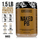 Organic Powdered Peanut Butter From Us Farms  Bulk, Only 1 Ingredient - Roasted Peanuts, Vegan, No Additives, Preservative Free, No Salt, No Sugar - 45 Servings - Naked Pb
