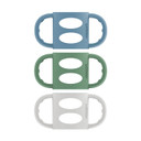 Dr. Brownã¢ÂS Milestones 100% Silicone Baby Bottle Handles, Narrow, Blue, Green, Gray, 3 Pack, 4M+