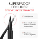 Clio Waterproof Pen Liquid Eye Liner, Precision Tip, Long Lasting, Smudge-Resistant, High-Intensity Color (Brown, Pack Of 1)Brown