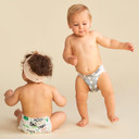 The Honest Company Clean Conscious Diapers | Plant-Based, Sustainable | Pandas + Barnyard Babies | Super Club Box, Size 2 (12-18 Lbs), 124 Count