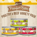 Merrick Purrfect Bistro Grain Free Wet Cat Food Variety Pack Poultry And Beef - (Pack Of 1) 4.5 Lb. Cans