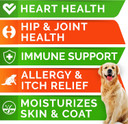 (Pack Of 3) Fish Oil Omega 3 Treats For Dogs - Allergy Relief - Joint Health - Itch Relief, Shedding - Skin And Coat Supplement - Alaskan Salmon Oil Chews - Omega 3 6 9 - Epa & Dha Fatty Acids