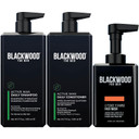 Blackwood For Men - Active Man Daily Conditioner (17 Oz), Thickening Shampoo (17 Oz), & X-Punge Foaming Face Wash (4.55 Oz) - Vegan, Natural Hair Care To Combat Hair Loss & Dandruff. Sulfate-Free, Par