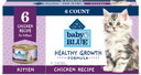 Blue Buffalo Baby Blue Natural Kitten Wet Cat Food, Healthy Growth Formula With Dha, Chicken Recipe Multi-Pack, 3-Oz. Cans (6 Count)