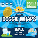 Bodhi Dog Disposable Male Dog Diapers | Super Absorbent Leak-Proof Fit | Premium Adjustable Male Dog Pee Wraps With Moisture Control & Wetness Indicator | 20 Count Small Size
