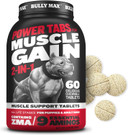 Bully Max High Performance Dry Dog Food Bundle - Premium 40 Lb Bag With 2-In-1 Muscle Builder 60 Chewable Tablets & Weight Gainer Liquid 16 Oz Bag - Ultimate Nutrition For All Breeds And Ages