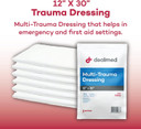 Dealmed 12" X 30" Multi-Trauma Dressing  Sterile Emergency Oversized Pad, Superior Absorbency, Protection And Padding, Wound Care Product For First Aid Kit (Case Of 25)