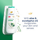 Dove Body Wash Invigorating With Aloe & Eucalyptus 4 Count For Dry Skin Refreshes And Invigorates Skin 20 Oz