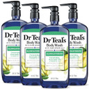 Dr Teal'S Teal'S Body Wash With Pure Epsom Salt, Glow & Hydrate With Avocado, 24 Fl Oz (Pack Of 4)