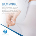 Dynarex Dynafit Compression Stockings Knee High, 1520 Mmhg, Help Prevent Blood Clots, Relieve Pain & Varicose Veins, White, Medium, 1 Case Of 60 Dynafit Compression Stockings (5 Boxes Of 12)