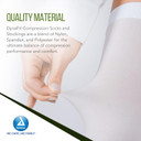 Dynarex Dynafit Compression Stockings Thigh High, 8-20 Mmhg, Help Prevent Blood Clots, Relieve Pain & Varicose Veins, White, 1 Pair Of Stockings