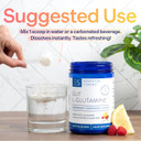 Essential Stacks Flavored Gut L-Glutamine Powder (Raspberry Lemonade) - Sugar Free & Gluten Free - Made With Organic Raspberry & Lemon Flavors (50 Servings)