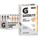 Gatorlyte Rapid Rehydration Electrolyte Beverage, Cherry Lime, Lower Sugar, Specialized Blend Of 5 Electrolytes, No Artificial Sweeteners Or Flavors, Scientifically Formulated For Rapid Rehydration, 48 Pack. 1 Pack Mixes With 16.9Oz (500Ml) Water.
