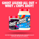 Ghost Bundles  Whey Protein Powder (Chips Ahoy!) & Legend All Out Pre-Workout (Blue Raspberry)