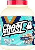Ghost Whey Protein Powder, Cinnabon - 5Lb Tub, 25G Of Protein - Cinnamon Roll Flavored Isolate, Concentrate & Hydrolyzed Whey Protein Blend - Post Workout Shakes - Soy & Gluten Free
