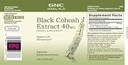 Gnc Herbal Plus Black Cohosh Extract 40Mg - 100 Capsules (100 Servings)