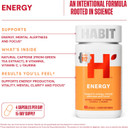 Habit Focus & Fire Bundle. Energy (60 Capsules) + Metabolism (60 Capsules), Enhance Alertness And Metabolic Health* Vegan, Non Gmo