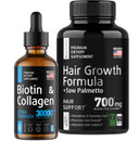Healthy Strong Hair & Stop Hair Loss, Vitamins For Skin, Hair, And Nail Health  Biotin & Collagen & Keratin Capsules 30000Mcg 2Oz And Dht Blocker 800Mg 60Pcs