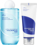 Isntree Ultra-Low Molecular Hyaluronic Acid Toner 300Ml, 10.14 Fl Oz + Hyaluronic Acid Aqua Gel Cream 100Ml, 3.38 Fl Oz