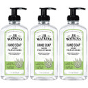 J.R. Watkins Liquid Hand Soap With Dispenser, Moisturizing Hand Soap, Alcohol-Free Hand Wash, Cruelty-Free, Usa Made Liquid Soap For Bathroom Or Kitchen, Aloe & Green Tea, 11 Fl Oz, 3 Pack