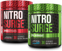 Jacked Factory Nitrosurge Pre-Workout In Blue Raspberry & Watermelon Nitrosurge Shred Thermogenic Pre-Workout For Men & Women