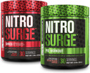 Jacked Factory Nitrosurge Pre-Workout In Sour Peach Rings & Fruit Punch Nitrosurge Shred Thermogenic Pre-Workout For Men & Women