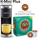 Keurig K-Mini Plus Single Serve Coffee Maker With Donut Shop Coffee Pods, 32 Count