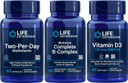Life Extension Two-Per-Day Multivitamin, 60 Capsules | Bioactive Complete B-Complex, 60 Capsules | Vitamin D3 125 Mcg (5000 Iu), 60 Softgels | Bone & Immune Health, Energy And Metabolism Support