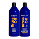 Matrix Brass Off Blue Shampoo And Pigmented Conditioner Set | Removes Brassy Orange Undertones | Toning Conditioner For Lightened Brunettes | For Color Treated Hair | Premium Salon Conditioner | Vegan