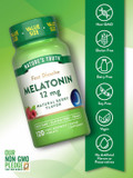 Melatonin Fast Dissolve | 12Mg | 120 Tablets | Natural Berry Flavor | Vegan, Non-Gmo & Gluten Free Supplement | By Nature'S Truth Melatonin Fast Dissolve | 12Mg | 120 Tablets | Natural Berry Flavor | Vegan, Non-Gmo & Gluten Free Supplement | By Nature'S Truth