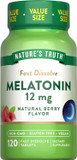Melatonin Fast Dissolve | 12Mg | 120 Tablets | Natural Berry Flavor | Vegan, Non-Gmo & Gluten Free Supplement | By Nature'S Truth Melatonin Fast Dissolve | 12Mg | 120 Tablets | Natural Berry Flavor | Vegan, Non-Gmo & Gluten Free Supplement | By Nature'S Truth