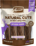 Merrick Natural Cuts Chicken Free Non Rawhide Medium Dog Treats, Hard Texture Chew Sticks With Venison - 4 Ct. Pouch