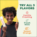 Natural Hydroxyapatite Toothpaste - Fluoride Free, Sls Free - Whitening For Sensitive Teeth - Natural Ingredients - Adults & Kids - Vanilla Frosting, Fresh Mint, Sweet Orange (3 Pack)