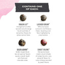 Numi Organic Tea Petite Bouquet 4-Variety Flowering Tea Blossoms, Blooming Tea Flowers, Steeps 12 Pots